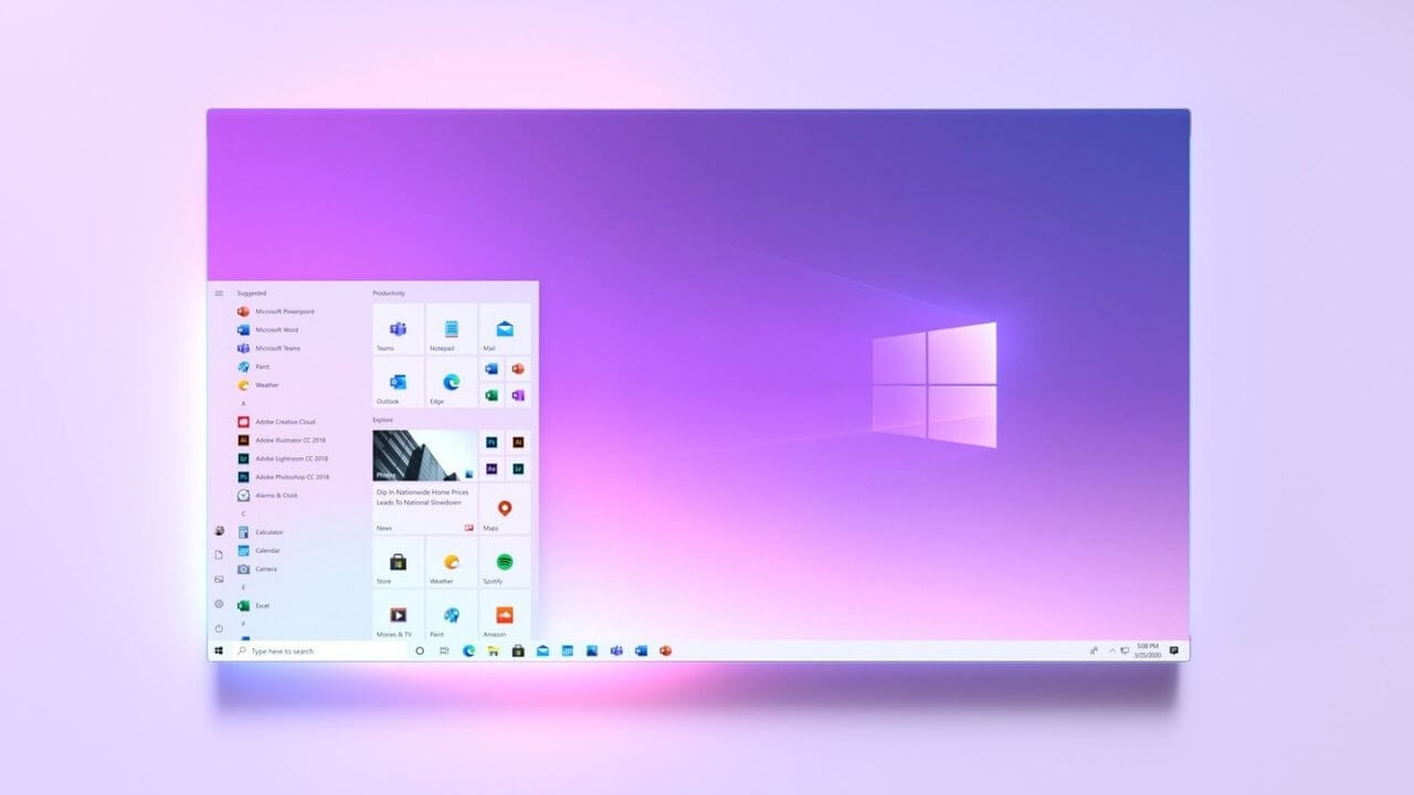 Windows 10x Masaüstü Görüntüsü