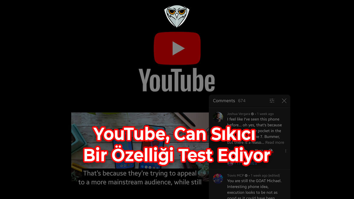 YouTube Yorumlar Yeni Tasarımı