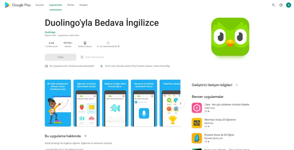 Google Play Store Web Yeni Uygulama Sayfası Tasarımı